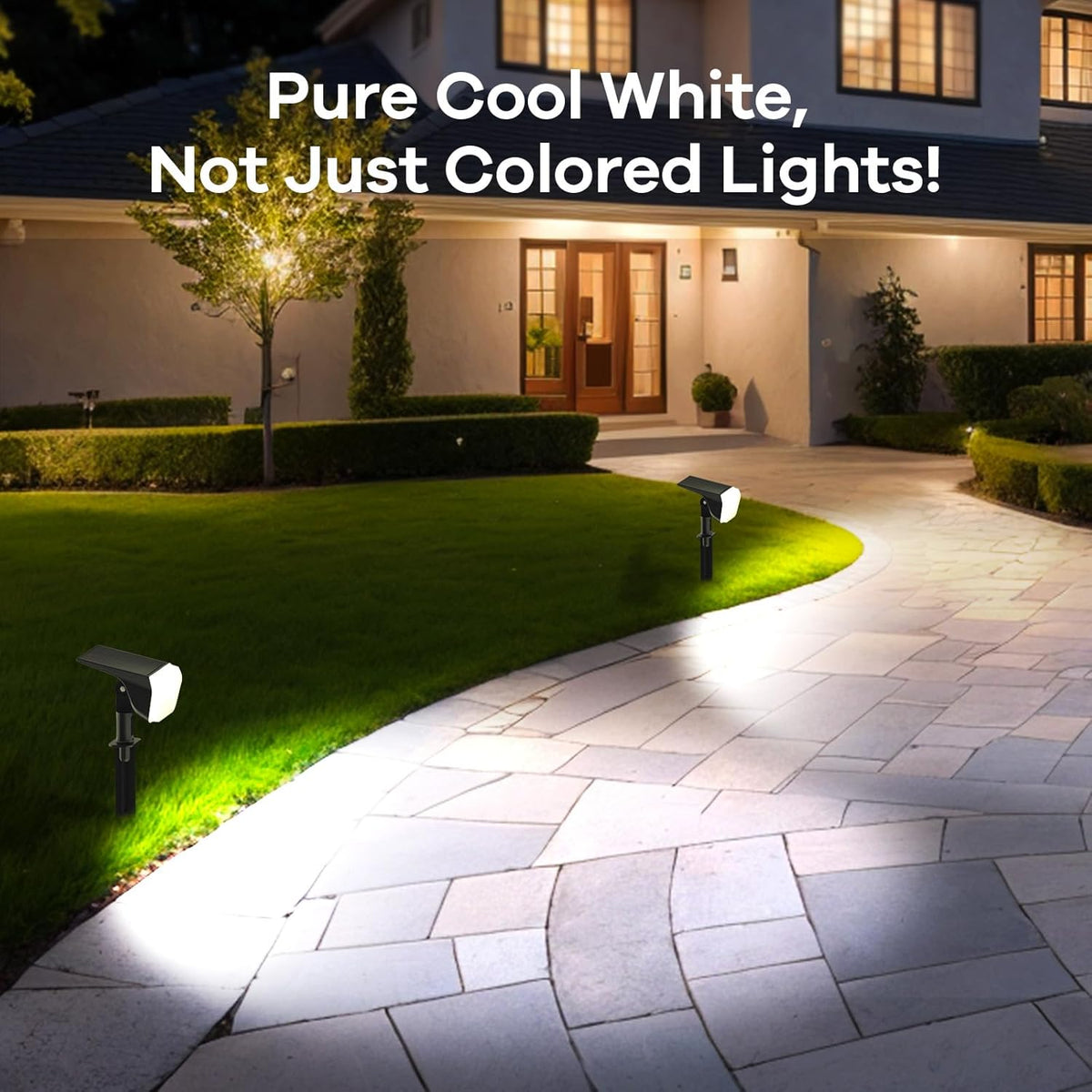 SYVIO RGB Solar Spotlight, 50 LEDs, 10 Modes IP65 Outdoor