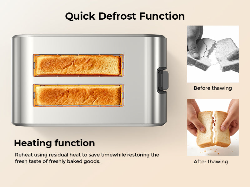 SYVIO Touchscreen Toaster, Smart Stainless Steel, 6 Levels