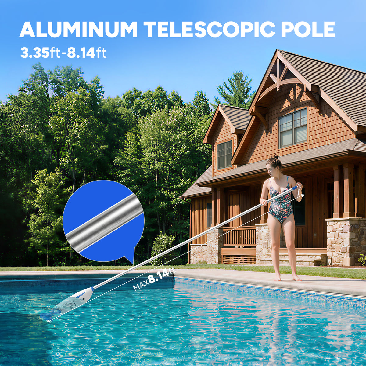 SYVIO Cordless Pool Vacuum, Handheld & Rechargeable