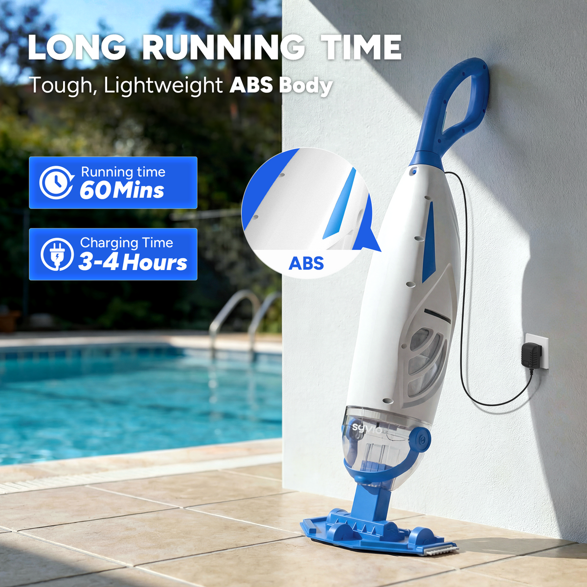 SYVIO Cordless Pool Vacuum, Handheld & Rechargeable