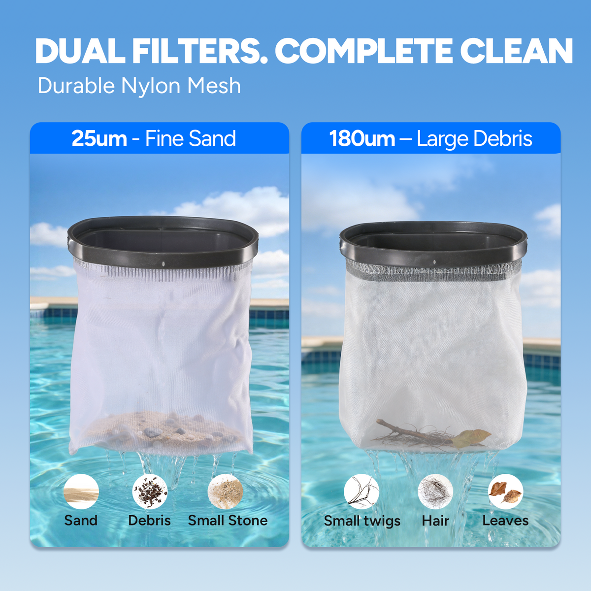 SYVIO Cordless Pool Vacuum, Handheld & Rechargeable