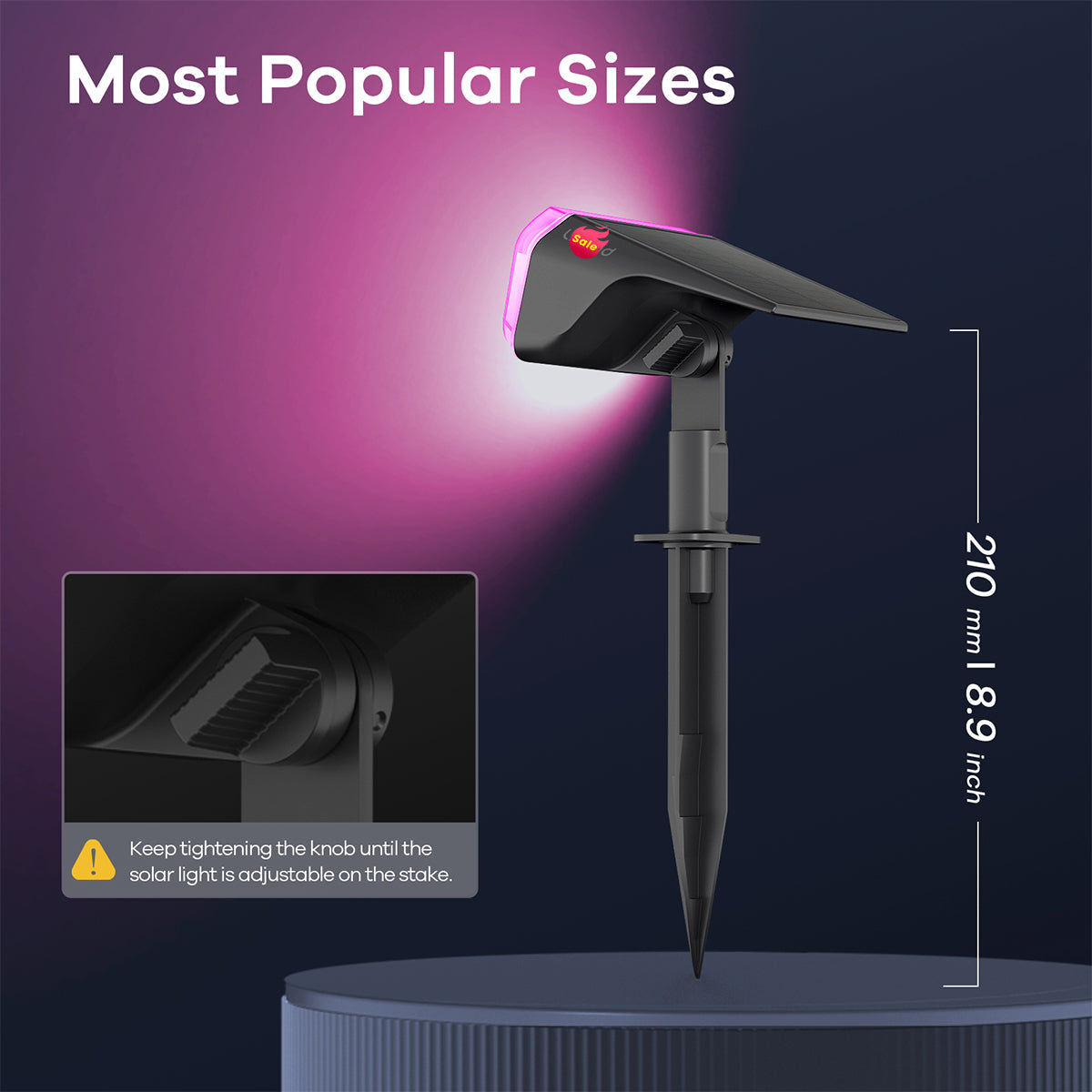 SYVIO RGB Solar Spotlight, 50 LEDs, 10 Modes IP65 Outdoor