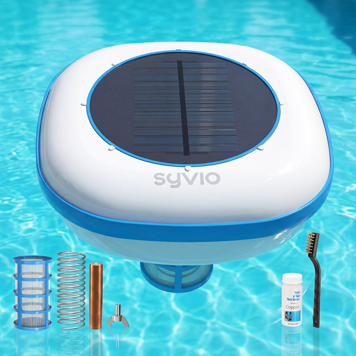 SYVIO Solar Pool Ionizer, Chemical-Free Pool Purifier