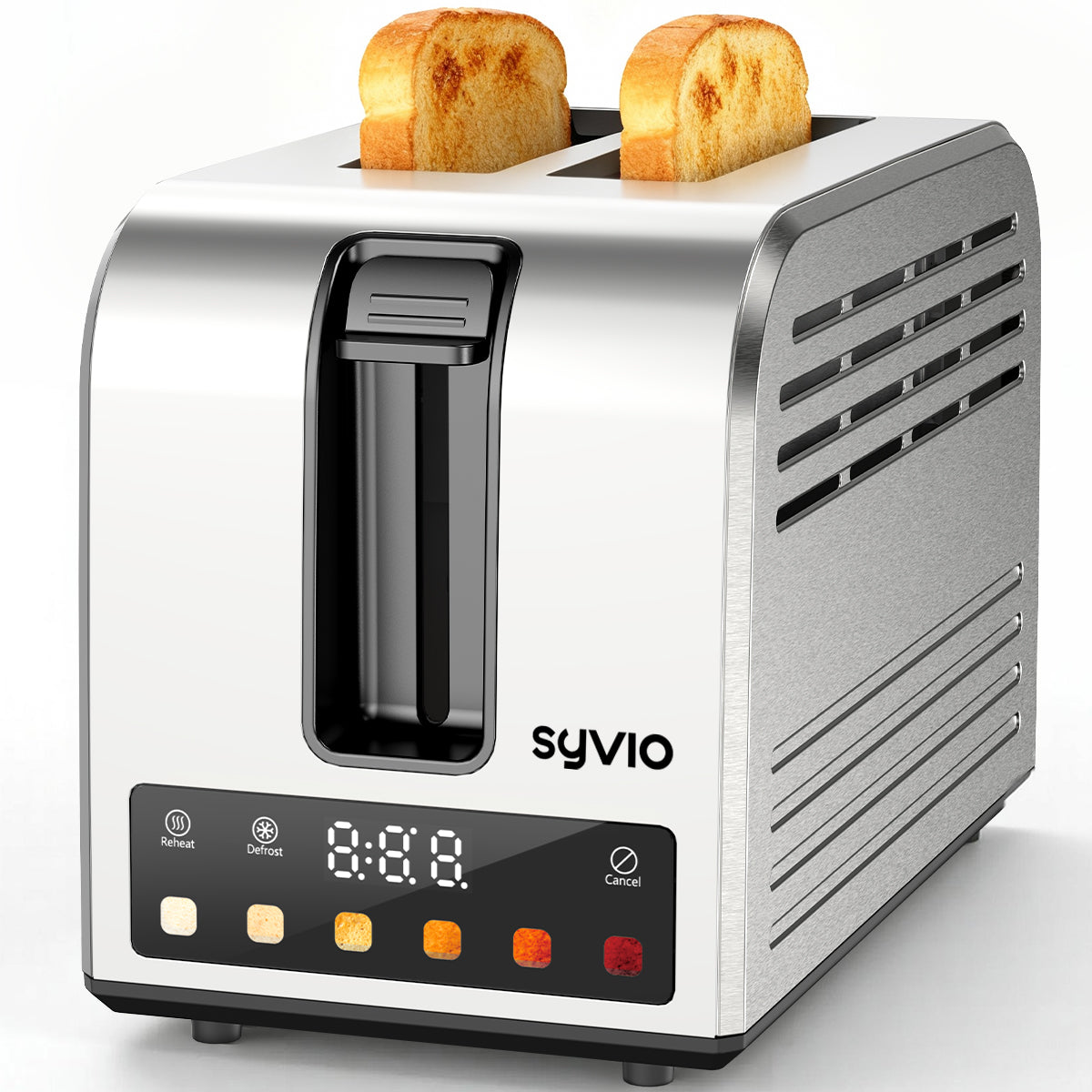 SYVIO Touchscreen Toaster, Smart Stainless Steel, 6 Levels