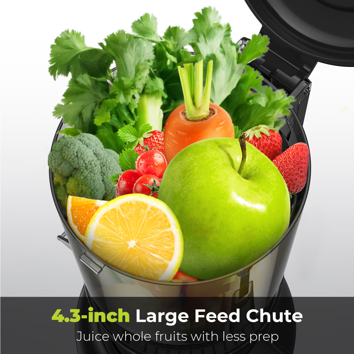 SYVIO Centrifugal Juicer, Juice Extractor, 3-Speed