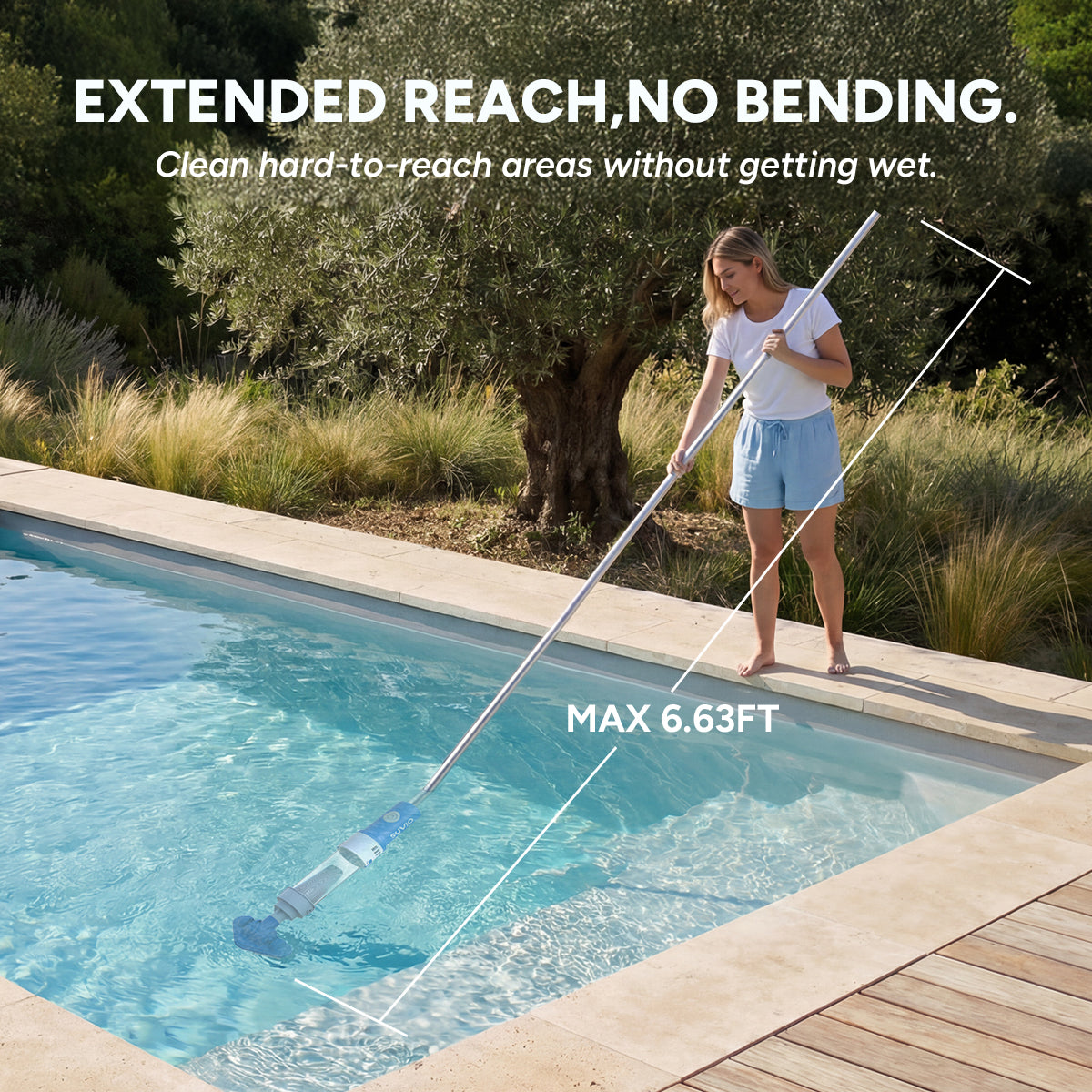 SYVIO 2-in-1 Cordless Pool Vacuum, Pool & Spa Cleaner