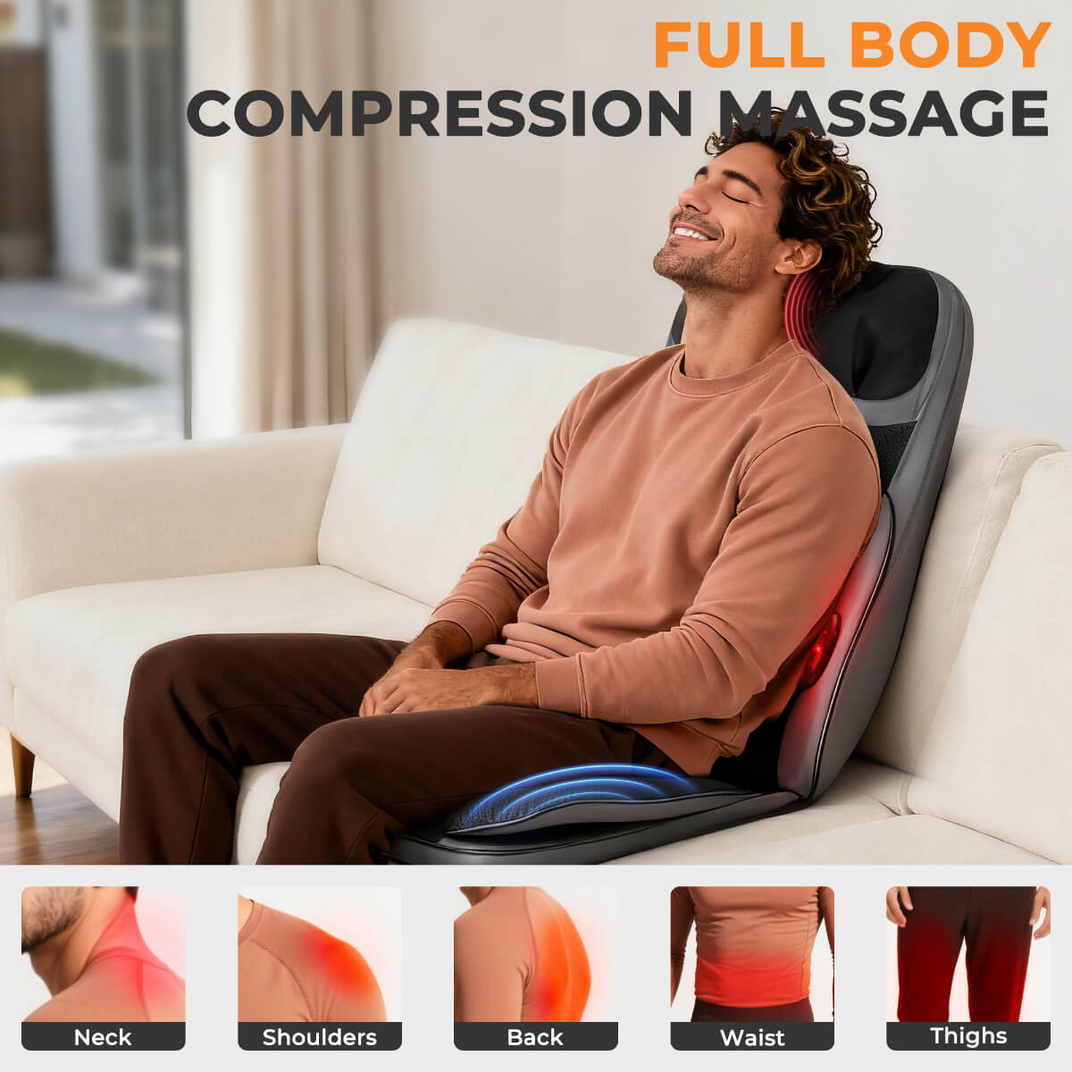 SYVIO Shiatsu Neck & Back Massager with Heat, 8D Deep Kneading