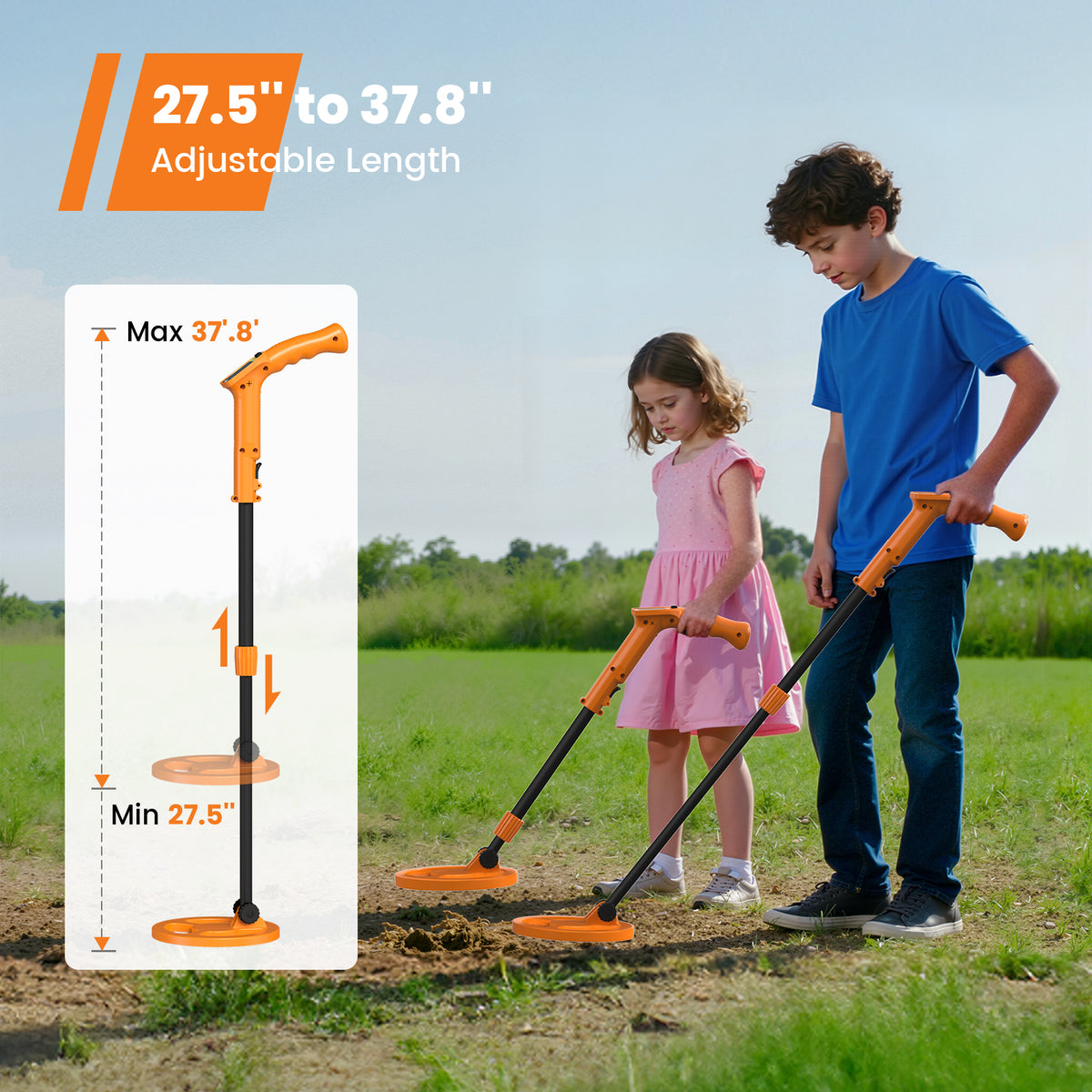 SYVIO Metal Detector for Kids, Treasure Hunting Toy