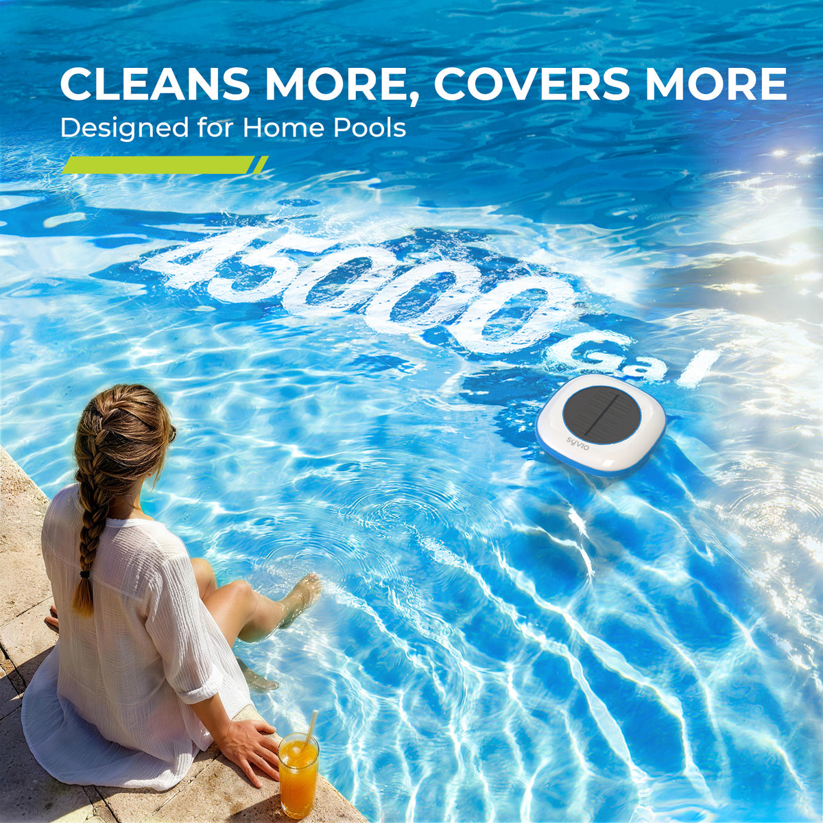 SYVIO Solar Pool Ionizer, Chemical-Free Pool Purifier