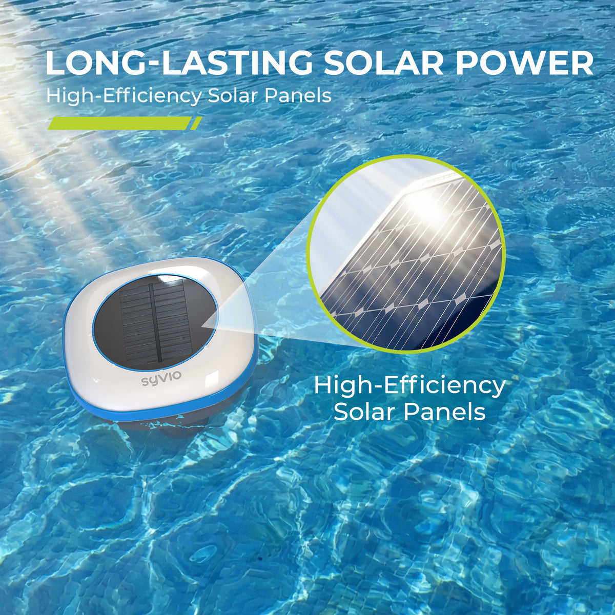 SYVIO Solar Pool Ionizer, Chemical-Free Pool Purifier