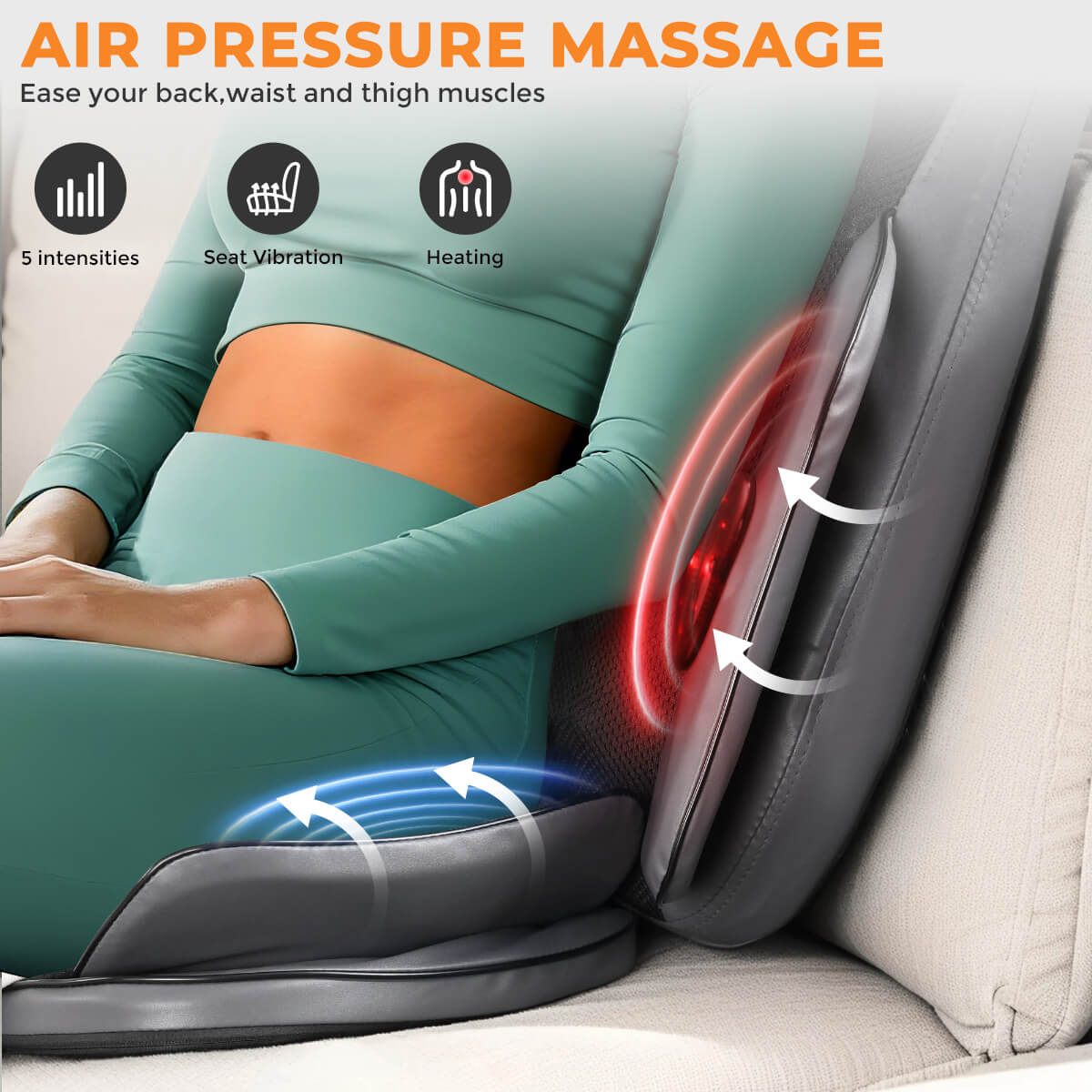 SYVIO Shiatsu Neck & Back Massager with Heat, 8D Deep Kneading