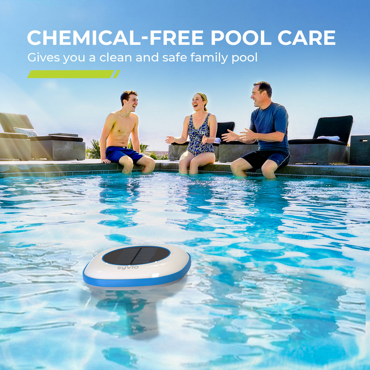 SYVIO Solar Pool Ionizer, Chemical-Free Pool Purifier